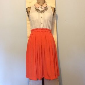 NWOT Anthropologie Postmark Dress IvoryOrange Sz 4